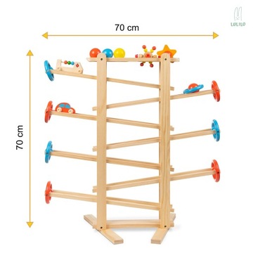 ДЕРЕВЯННАЯ ПОЛКА ДЛЯ ШАРОВ MONTESSORI IRI 70см