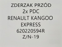 фото thumb №11, Новий оригінальний бампер перед renault express pdc 2021- 620220594r