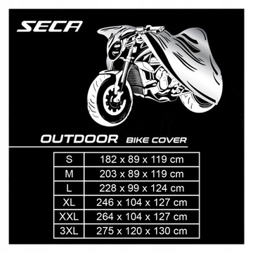 SECA НАРУЖНЫЙ ЗАЩИТНЫЙ ЧЕХОЛ ДЛЯ МОТОЦИКЛА 3XL
