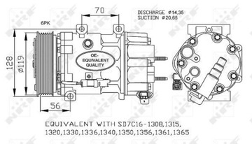 фото thumb №15, Компресор кондиціонера citroen c4 04- 32772 nrf