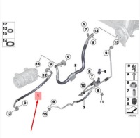 фото thumb №7, Bmw 1 f20 хладагент discharge шланг line 64539213844 9213844 oem