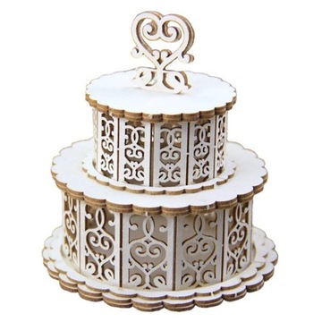 3D альбом из картона, 3D ажурный свадебный торт