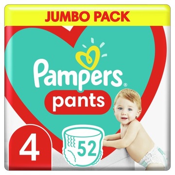 Трусики Pampers 4 52 шт. 9-15 кг. Подгузники.