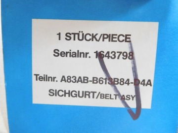 фото thumb №6, Задній pas безпеки ford escort 80-86 оригінальний номер 1643798