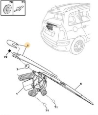 фото thumb №2, Важіль двірники задній