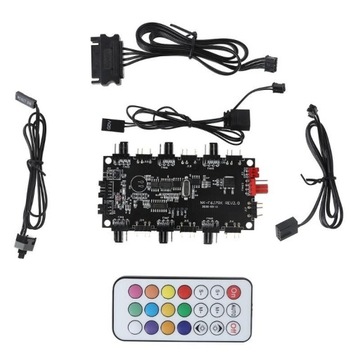 Концентратор SATA PWM + разветвитель aRGB на 7 вентиляторов
