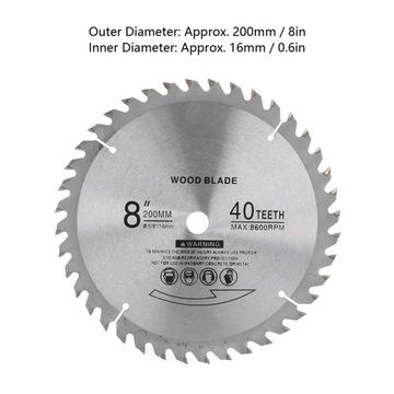 РЕЗОЧНЫЙ ДИСК ДЛЯ ДРЕВЕСНОЙ ПИЛЫ WIDI 200X16MM 40T