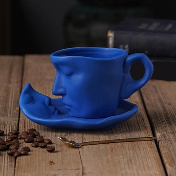 Кофейная кружка Керамическая кофейная кружка для кухни Milk Blue
