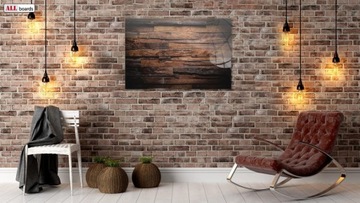 Магнитная стеклянная доска DARK WOOD 60x40см