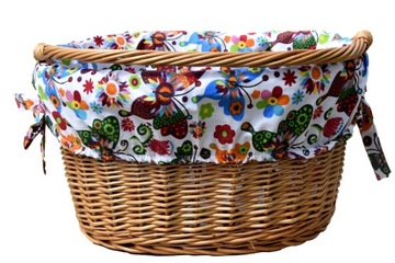 Корзина плетеная BICYCLE с креплениями + отделка, 16 колец
