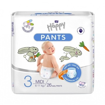 КОМПЛЕКТ Happy Pants АКЦИЯ Трусики-подгузники 3 Миди 104 шт.