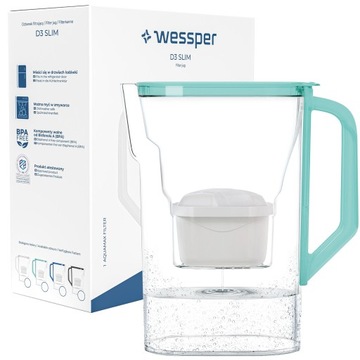 DZBANEK FILTRUJĄCY WESSPER D3 SLIM + FILTR AQUAMAX