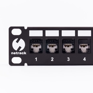 Патч-панель Netrack Keystone 19 дюймов, 24 порта, UTP, патч-панель с 24 разъемами Keystone Jack
