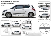 фото thumb №4, Накладки боковой suzuki swift iv, 2010-2017, 3 дверь