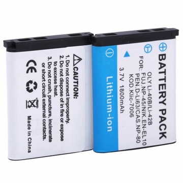 Akumulator Bateria LI-40B do OLYMPUS PENTAX D-Li63 NIKON NP-45s FUJI 1800mA
