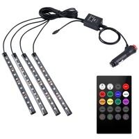 фото thumb №1, Подсветка освещение интерьера кабины автомобиль лента планка led rgb 4x12