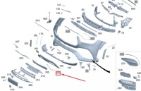 Купити Mb gle w167 передня частина бампер left lower trim смуга a1678856803 oem, фото thumb