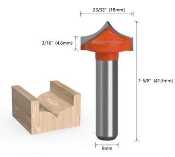 Фреза VHM 3D, набор из 4 шт., фигурная резьба 8 мм.