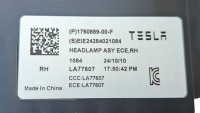 Лампа фара правая перед tesla 3 рестайлинг  highland 1760889-00-f oryg в Украине, фото thumb