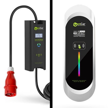 НОВОЕ зарядное устройство Zencar 22 кВт, длина 650 см + адаптер 230 В + адаптер 32/16 А