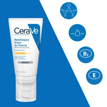 CeraVe Увлажняющий крем для лица для нормальной и сухой кожи с SPF 50 52мл