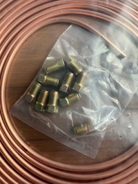 фото thumb №12, Трубка медная na провода тормозные krążek 5m + 10szt наконечников m10x1