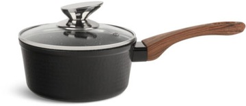Czarny Zestaw Garnków Garnki Komplet NON-STICK 12 EL. EdenBerg PREMIUM