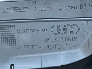 фото thumb №7, Маскувальна накладка ременя кермо повітря audi a4 b9 рестайлінг 8k0807081b нова оригінал