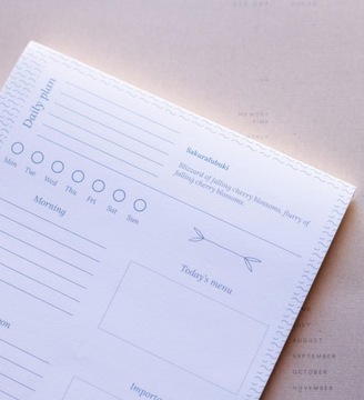 Planer dzienny A5 Miss Haiku lista zakupów