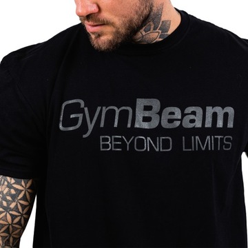 УДОБНАЯ, ДЫХАЮЩАЯ МУЖСКАЯ ФУТБОЛКА ДЛЯ ТРЕНИРОВОК ИЗ ХЛОПКА ЧЕРНАЯ - GymBeam XXXL