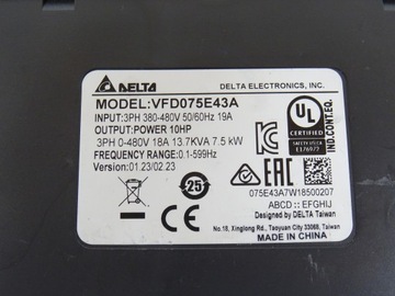Донор запчастей для инвертора Delta VFD075E43A