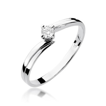 Pierścionek W-231 0,10ct brylanty białe złoto 585