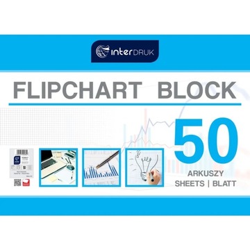 Блокнот для флипчарта Interdruk 50k. Решетка 70 г, 1000 x 640 мм (FLI50#)