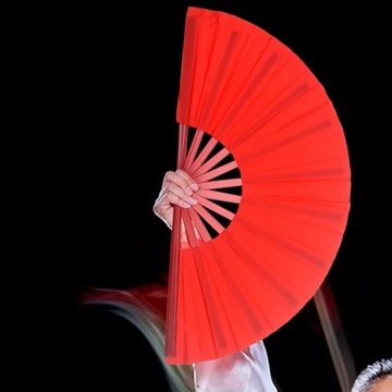 Складные вееры для танцев для мужчин и женщин, любители боевых искусств Red Tai Ji Gong
