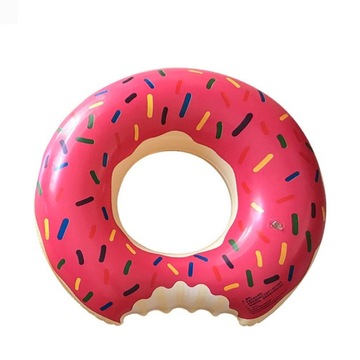 DONUT DUŻE KOŁO RÓŻOWE DO PŁYWANIA DMUCHANE MATERAC DO WODY DONAT 120CM XXL