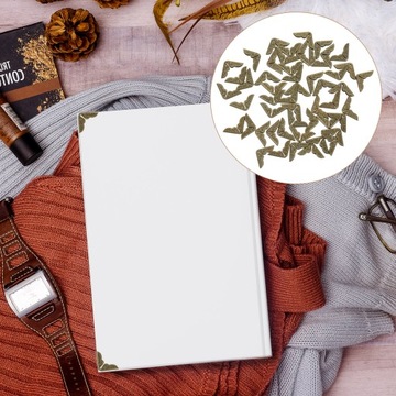 50шт металлические уголки для книг, защитные уголки для книг