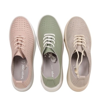 iShoes ТУФЛИ, АЖУРНЫЕ КОЖАНЫЕ КРОССОВКИ, БЕЖЕВЫЕ, ТЕЛЕЖНЫЕ, КОМФОРТНЫЕ, МОДНЫЕ