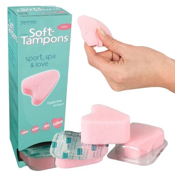 Мини-тампоны SOFT TAMPONS БЕЗ НИТИ, незаметные 10 шт.