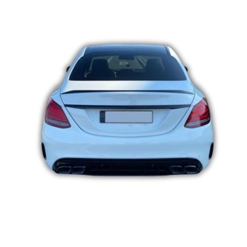 фото thumb №8, Диффузор do mercedesa w205 c-class блеск чёрный з czarnymi наконечниками