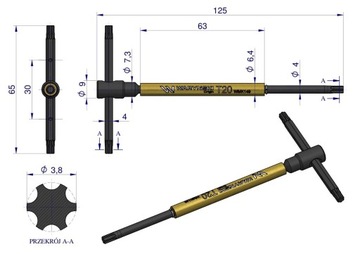 Ключ Т с отверткой TORX T20 Waryński