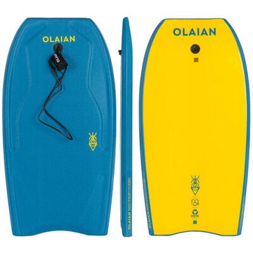 Deska bodyboard Olaian 100 z leashem na nadgarstek rozmiar 42