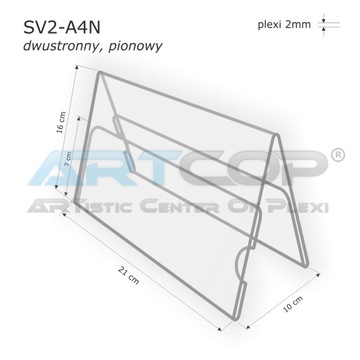 A4 = 2x A5 Двухсторонний конференц-стенд из PLEXI