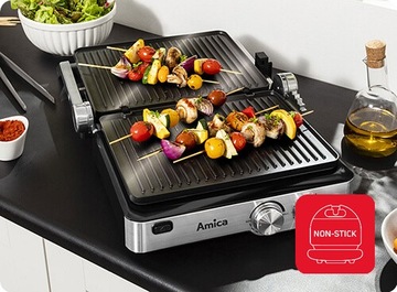 Электрический гриль Amica GK 4011 Тостер 2000Вт
