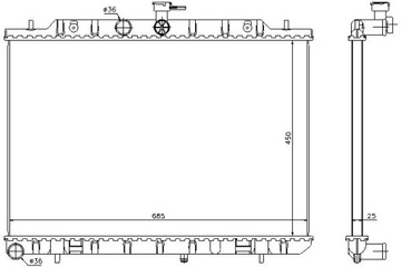 фото thumb №12, Радіаторів двигуна nissens 67366 214003uc5a
