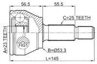Шрус  піввісь зовнішній ford fiesta cb1 2008- європа  febest Доставка, фото thumb