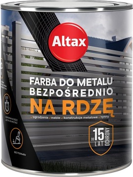 ALTAX FARBA DO METALU NA RDZĘ ANTRACYT PÓŁMAT 0,75