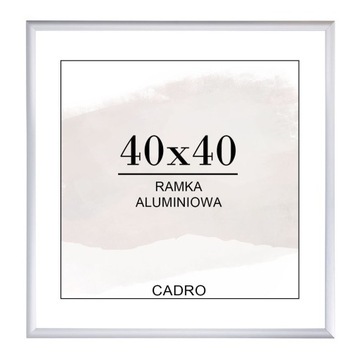 Рамка 40х40 алюминиевая фоторамка серебристого цвета.