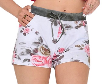ШОРТЫ хлопковые короткие FLOWERS SHORTS 311R 36 S