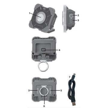 ЛАМПА ДЛЯ МАСТЕРСКОЙ АККУМУЛЯТОРНАЯ СВЕТОДИОДНАЯ ФАРА IP54