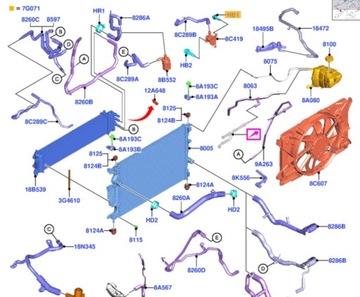 фото thumb №11, Радиатор вентилятор жалюзи pas переднее ford edge ii рестайлинг 18- 2.0 ecoblue